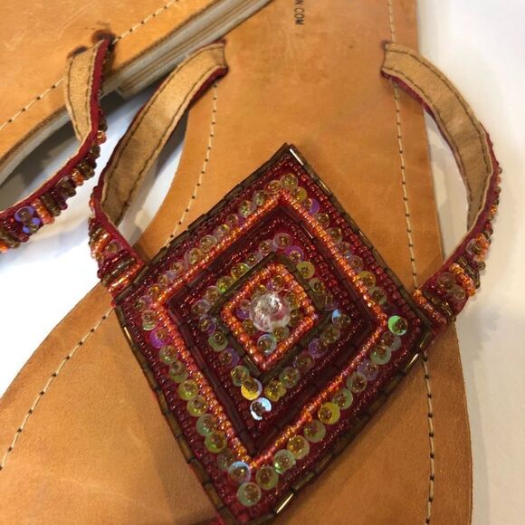 WBA Collection beaded and sequin sandals size 8 - Picture 2 of 10